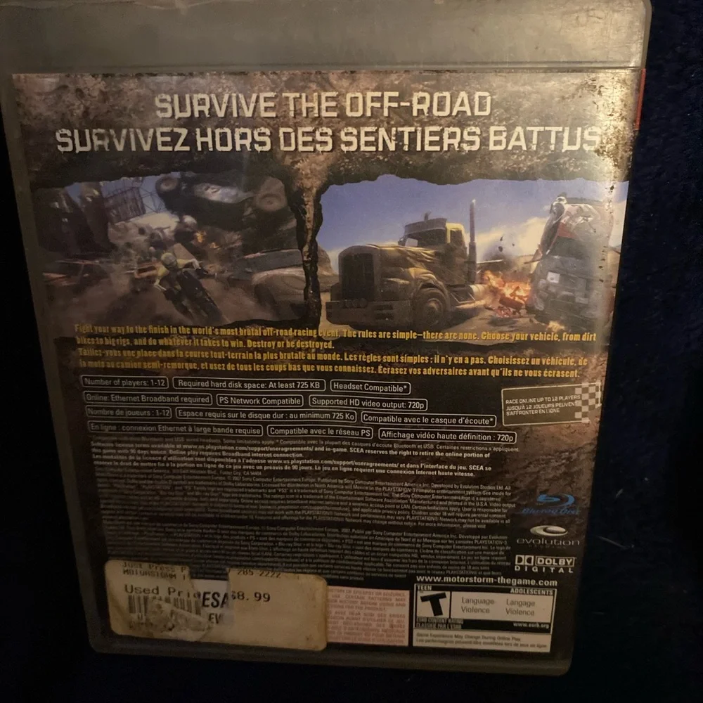 Sony PS3 Game Cases with Starhawk and MotorStorm Covers - Black